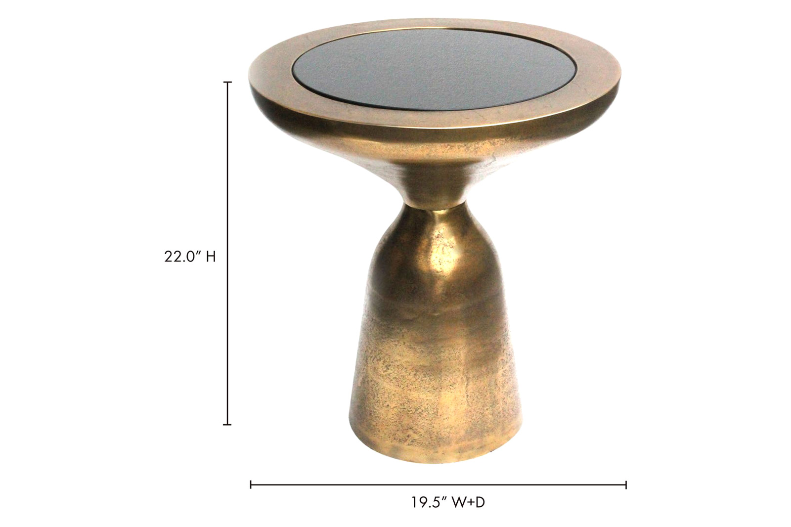 Moe's Oracle Accent Table - Antique Brass, Large