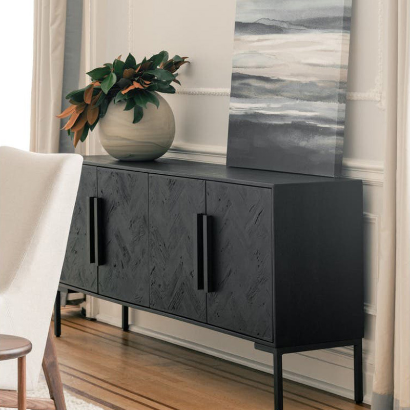 Moe's - Fishbone Sideboard in Black