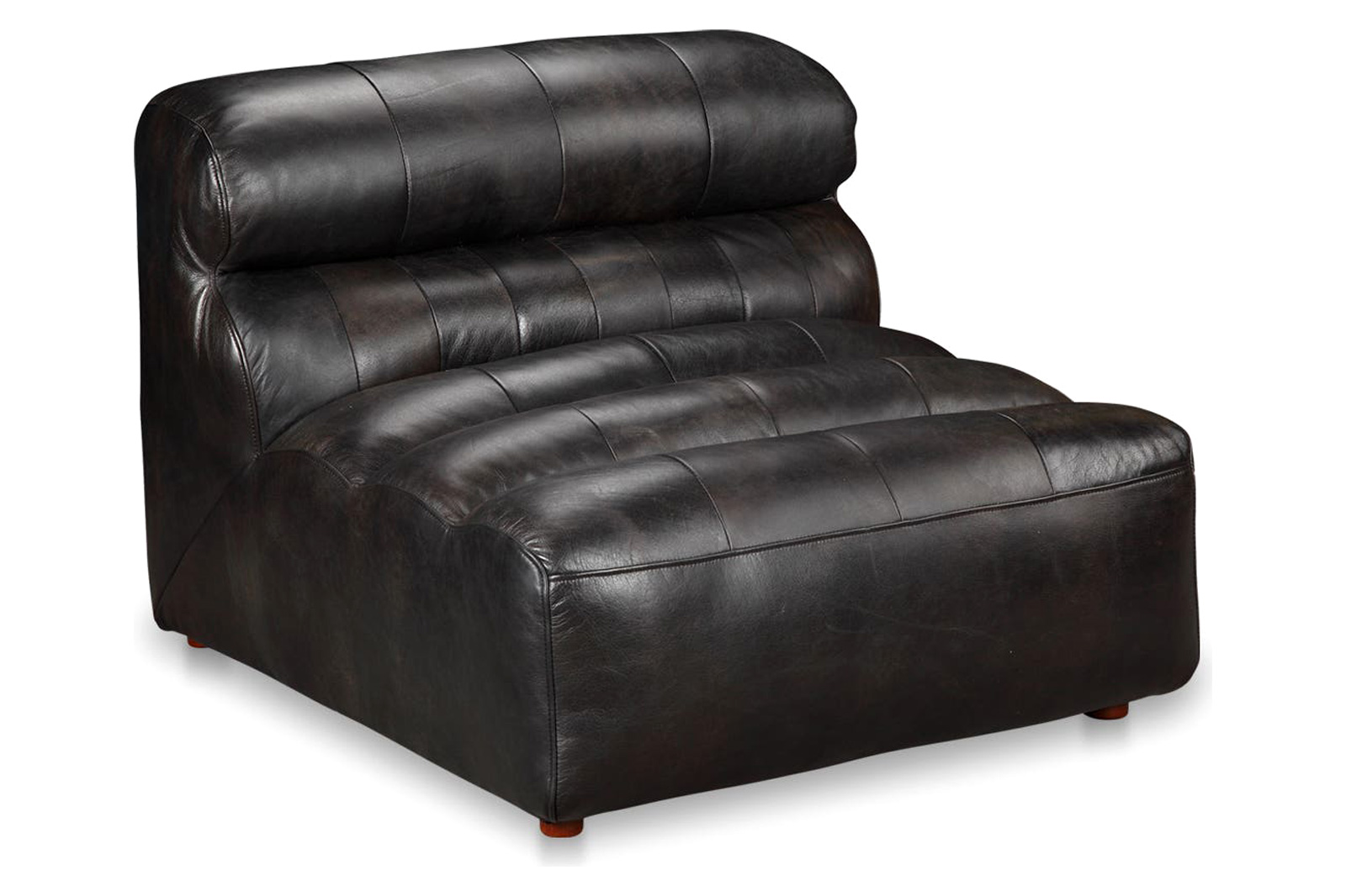 Moe's™ Ramsay Leather Slipper Chair - Antique