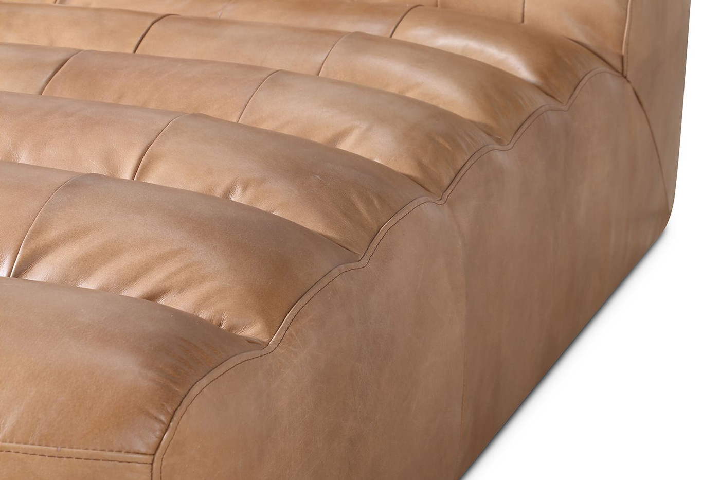 Moe's™ Ramsay Leather Chaise - Tan