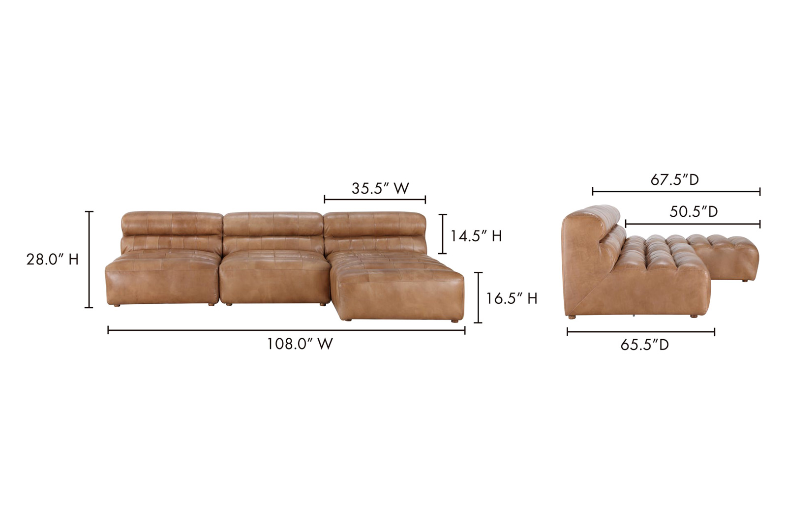 Moe's Ramsay Signature Modular Sectional - Tan