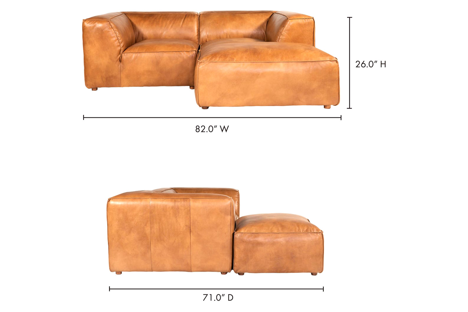 Moe's Luxe Nook Modular Sectional - Tan