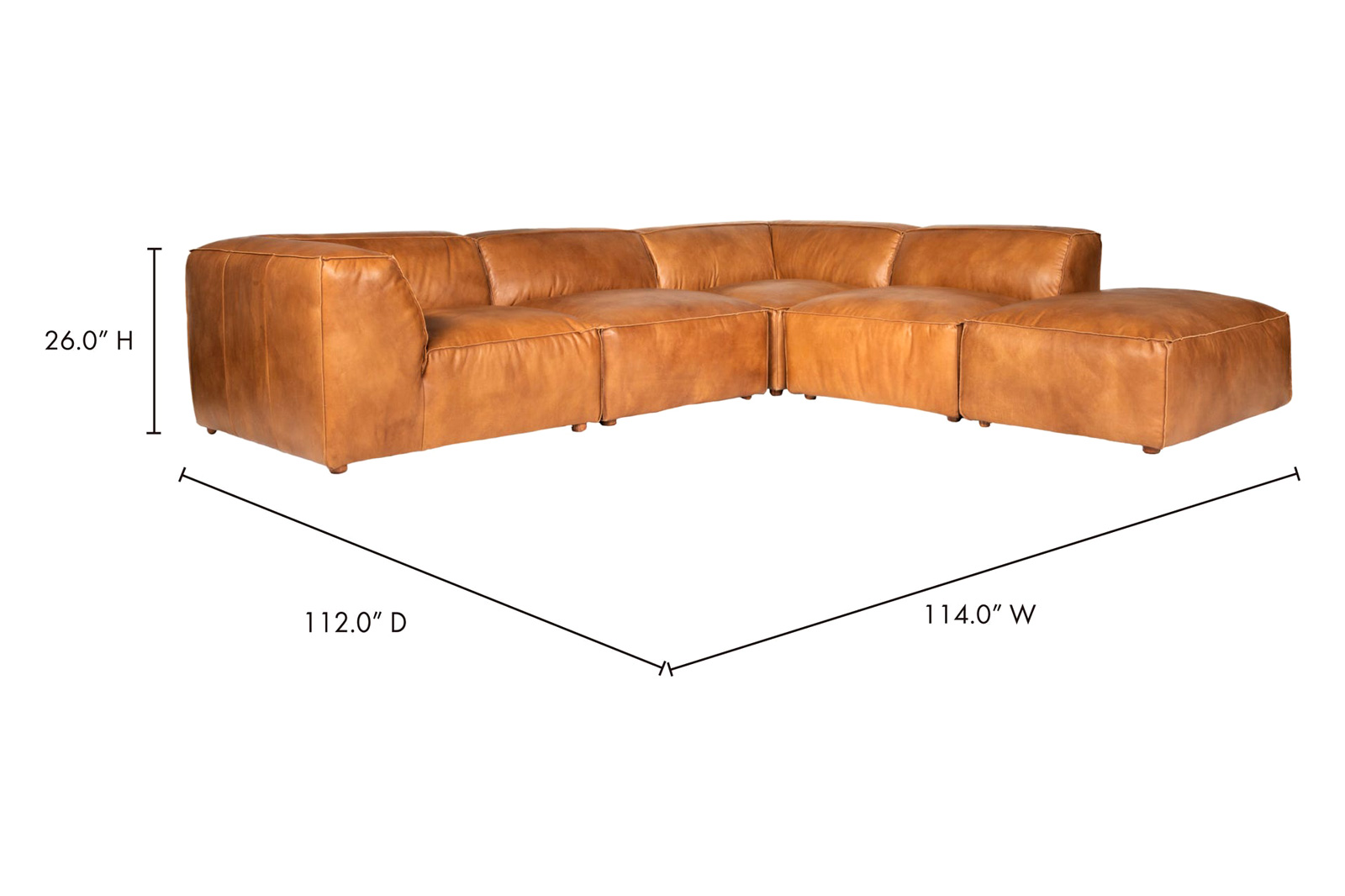 Moe's Luxe Dream Modular Sectional - Tan