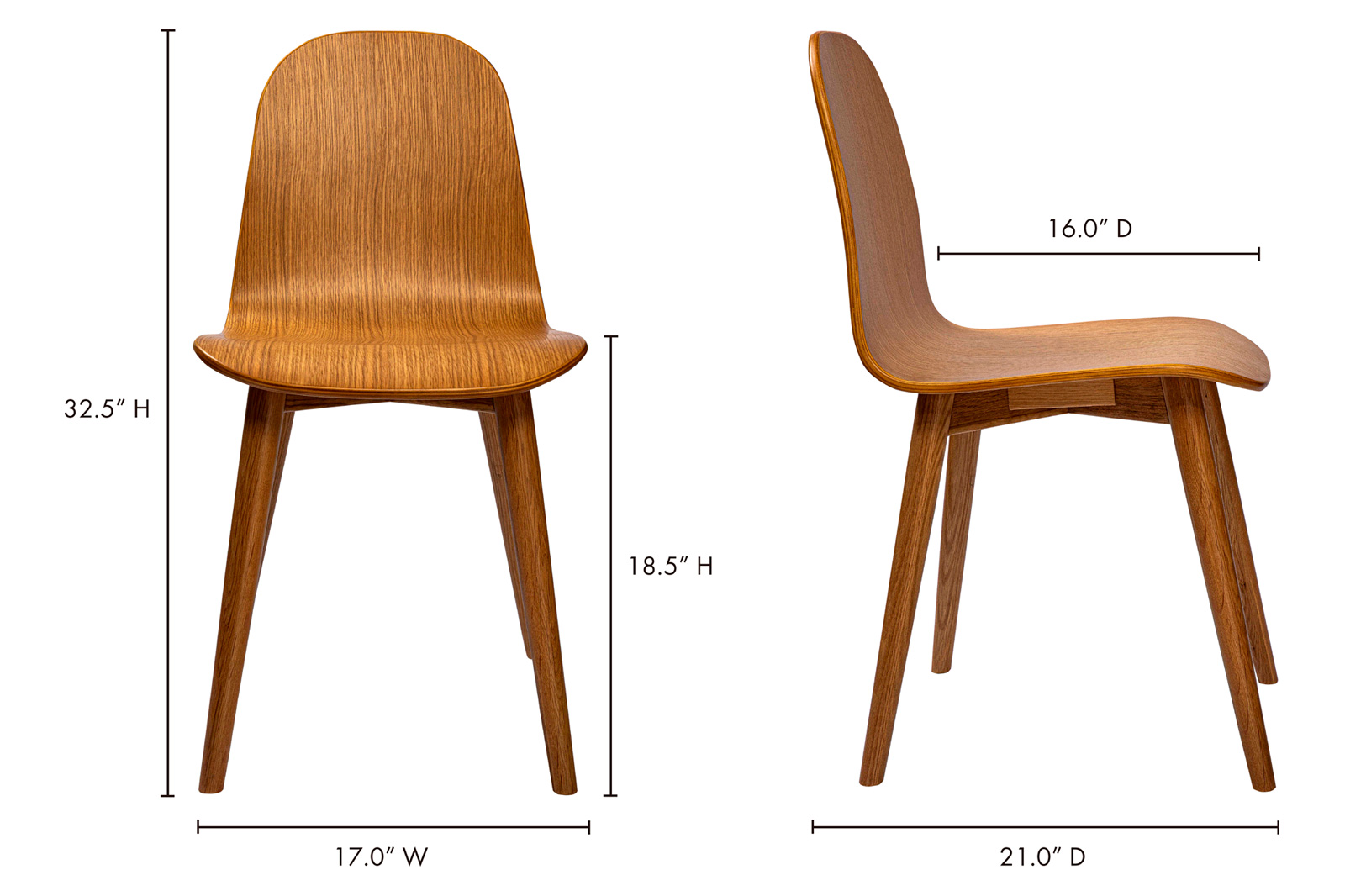 Moe's Lissi Dining Chair - Natural