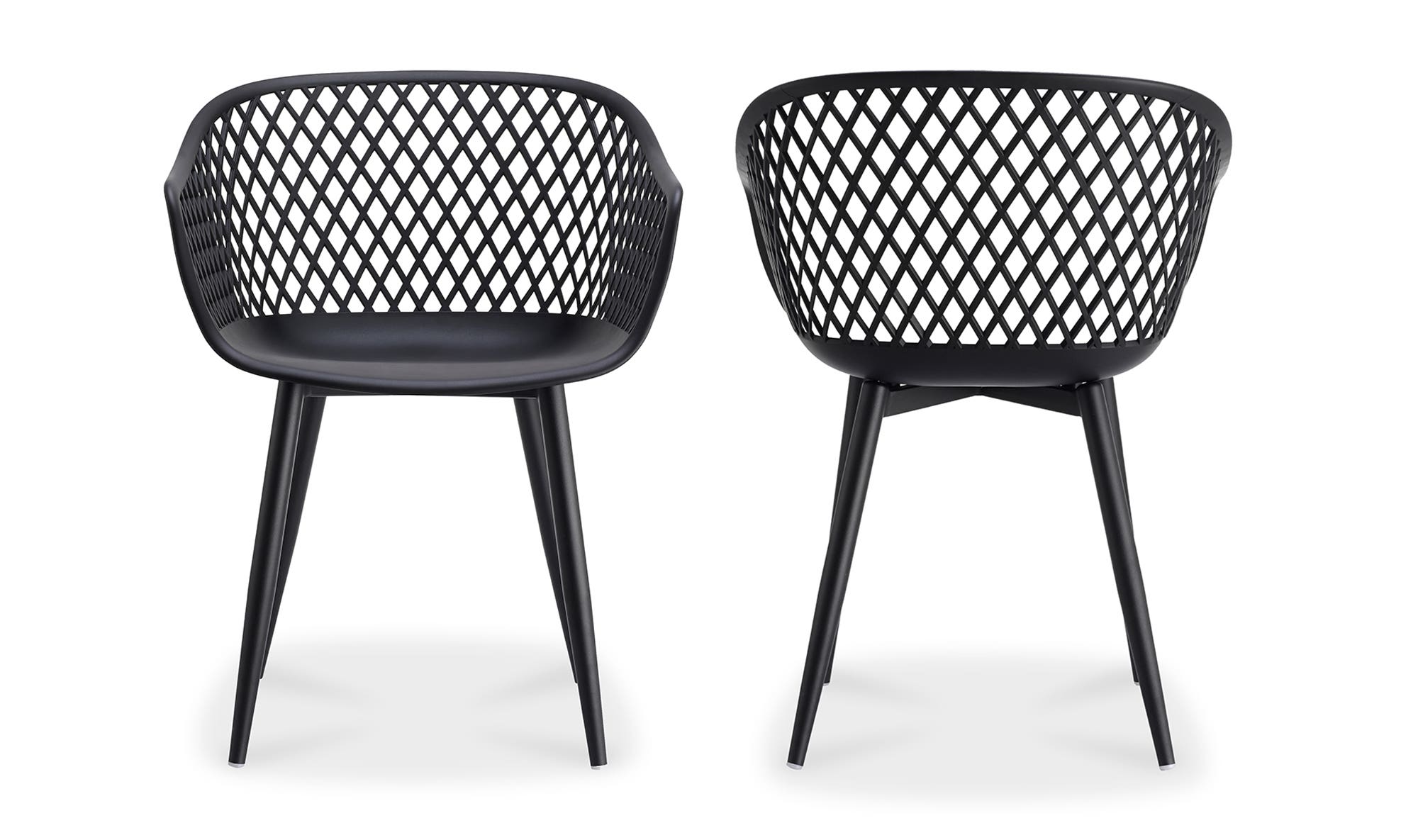 Moe's Piazza Contemporary Outdoor Chair Set of 2 - Black