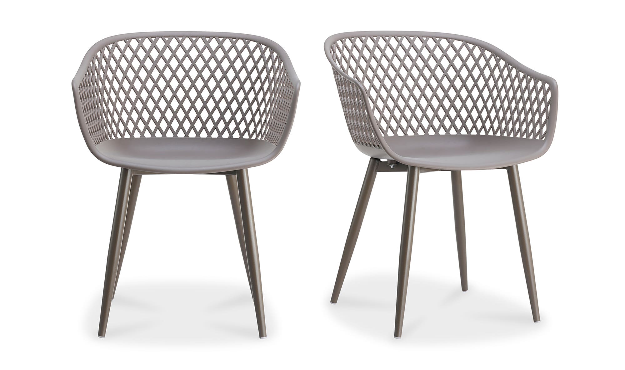 Moe's Piazza Contemporary Outdoor Chair Set of 2 - Gray