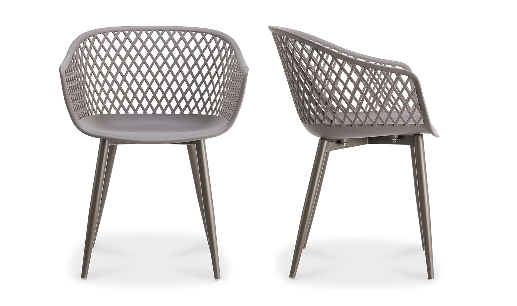 Moe's Piazza Contemporary Outdoor Chair Set of 2 - Gray