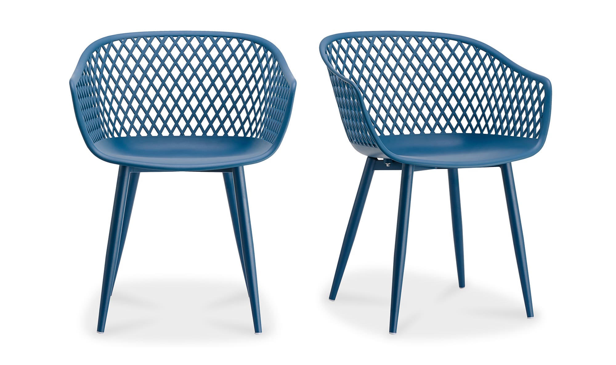 Moe's Piazza Contemporary Outdoor Chair Set of 2 - Blue