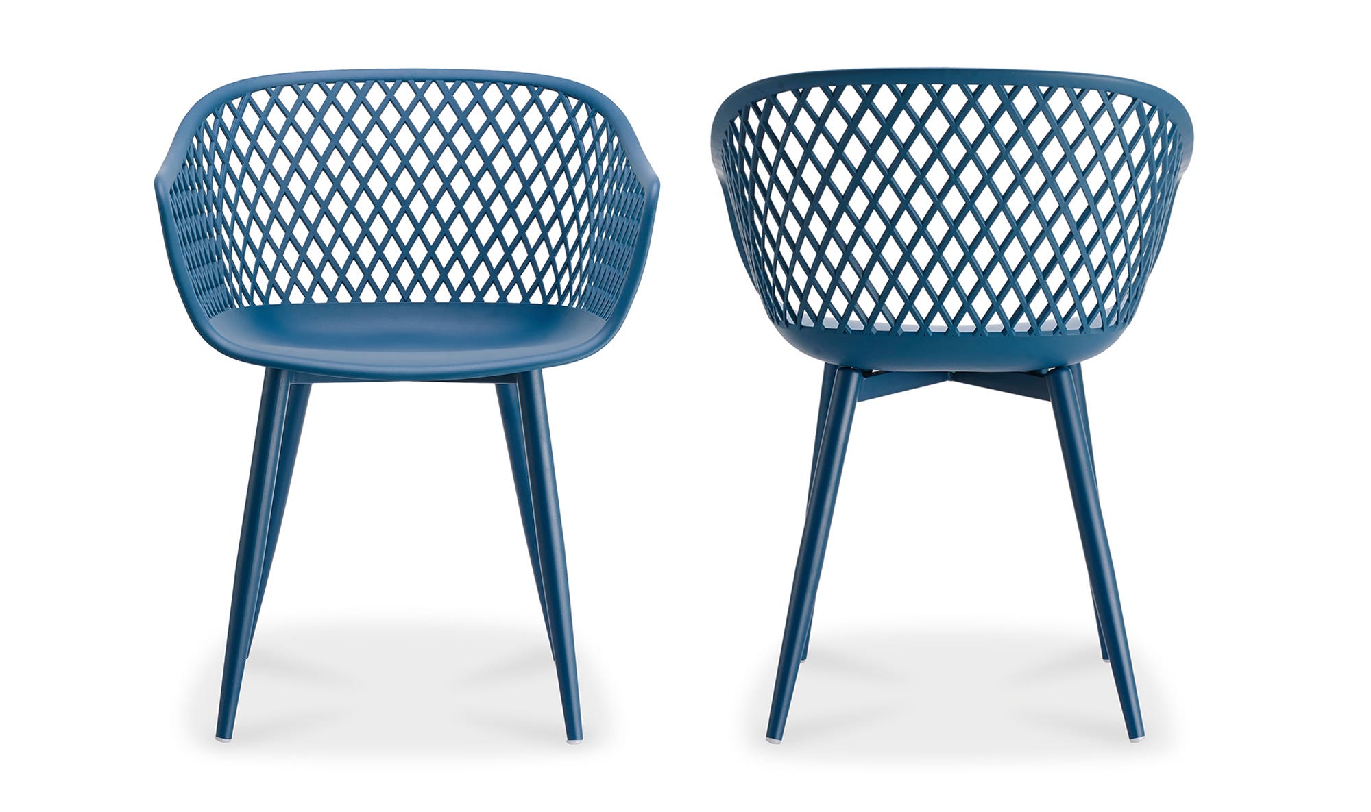 Moe's Piazza Contemporary Outdoor Chair Set of 2 - Blue