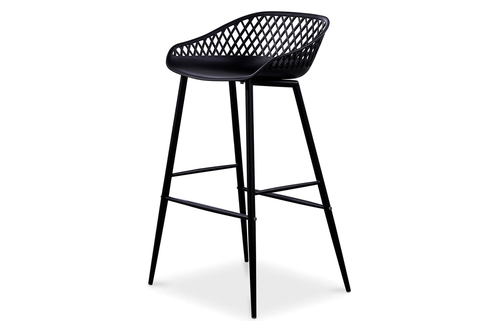 Moe's Piazza Outdoor Bar Stool Set of 2 - Black