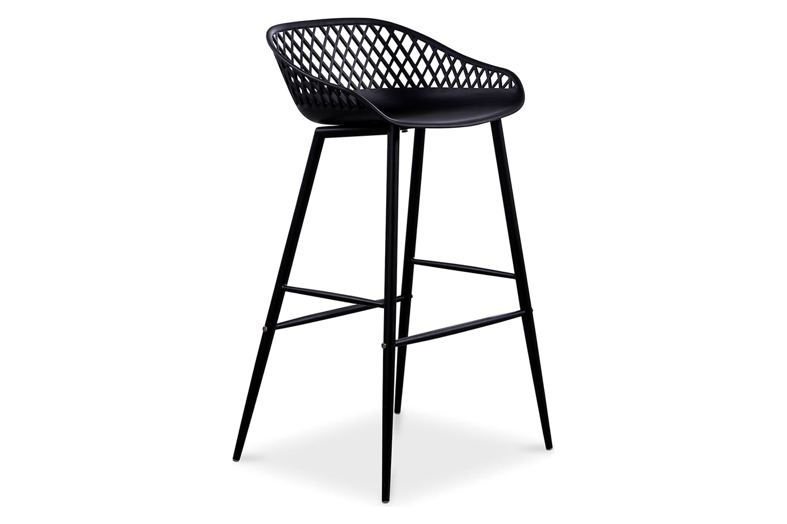 Moe's Piazza Outdoor Bar Stool Set of 2 - Black