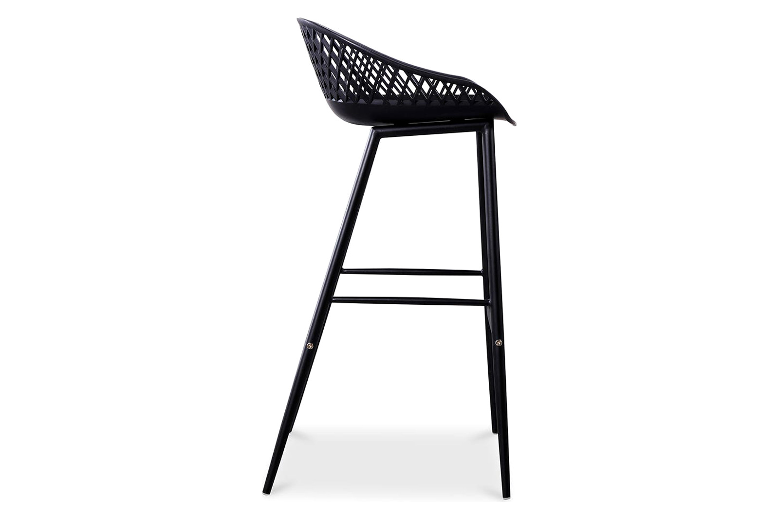 Moe's Piazza Outdoor Bar Stool Set of 2 - Black