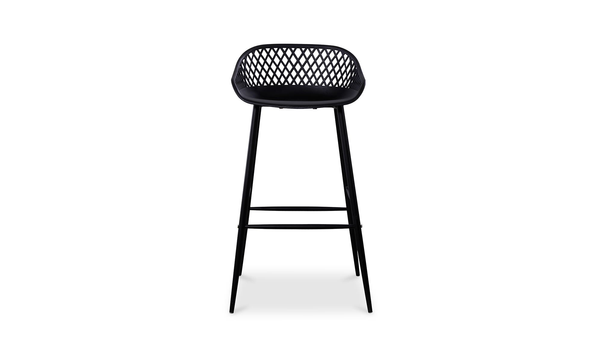 Moe's Piazza Contemporary Outdoor Barstool Set of 2 - Black