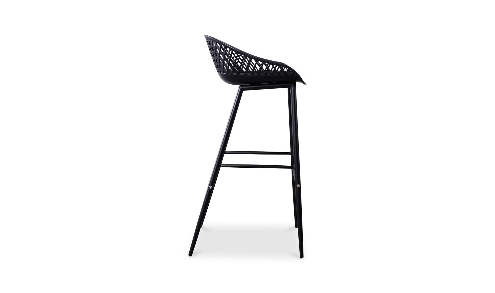 Moe's Piazza Contemporary Outdoor Barstool Set of 2 - Black