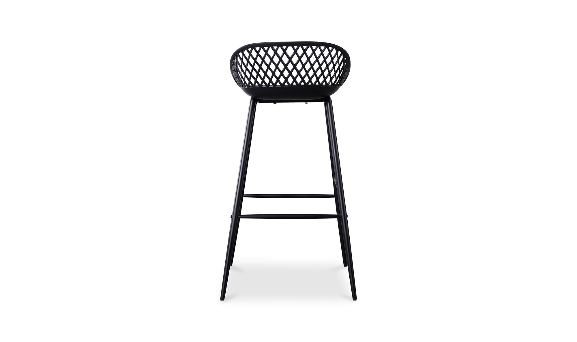 Moe's Piazza Contemporary Outdoor Barstool Set of 2 - Black