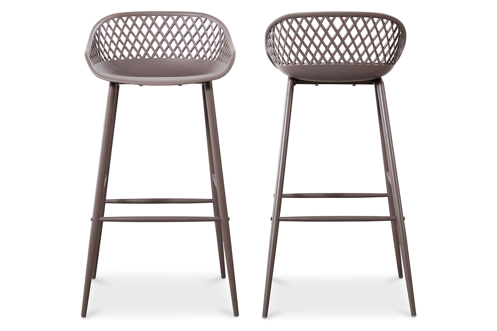 Moe's Piazza Outdoor Bar Stool Set of 2 - Gray