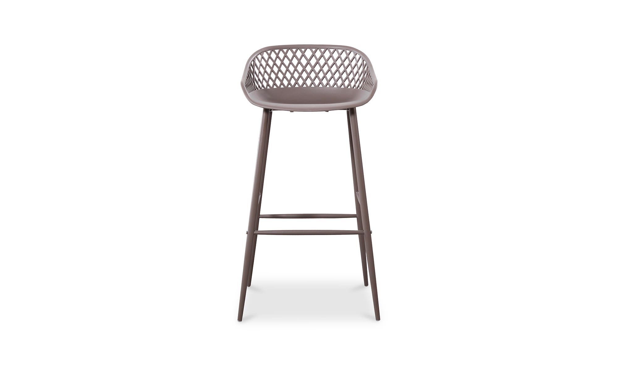 Moe's Piazza Contemporary Outdoor Barstool Set of 2 - Gray