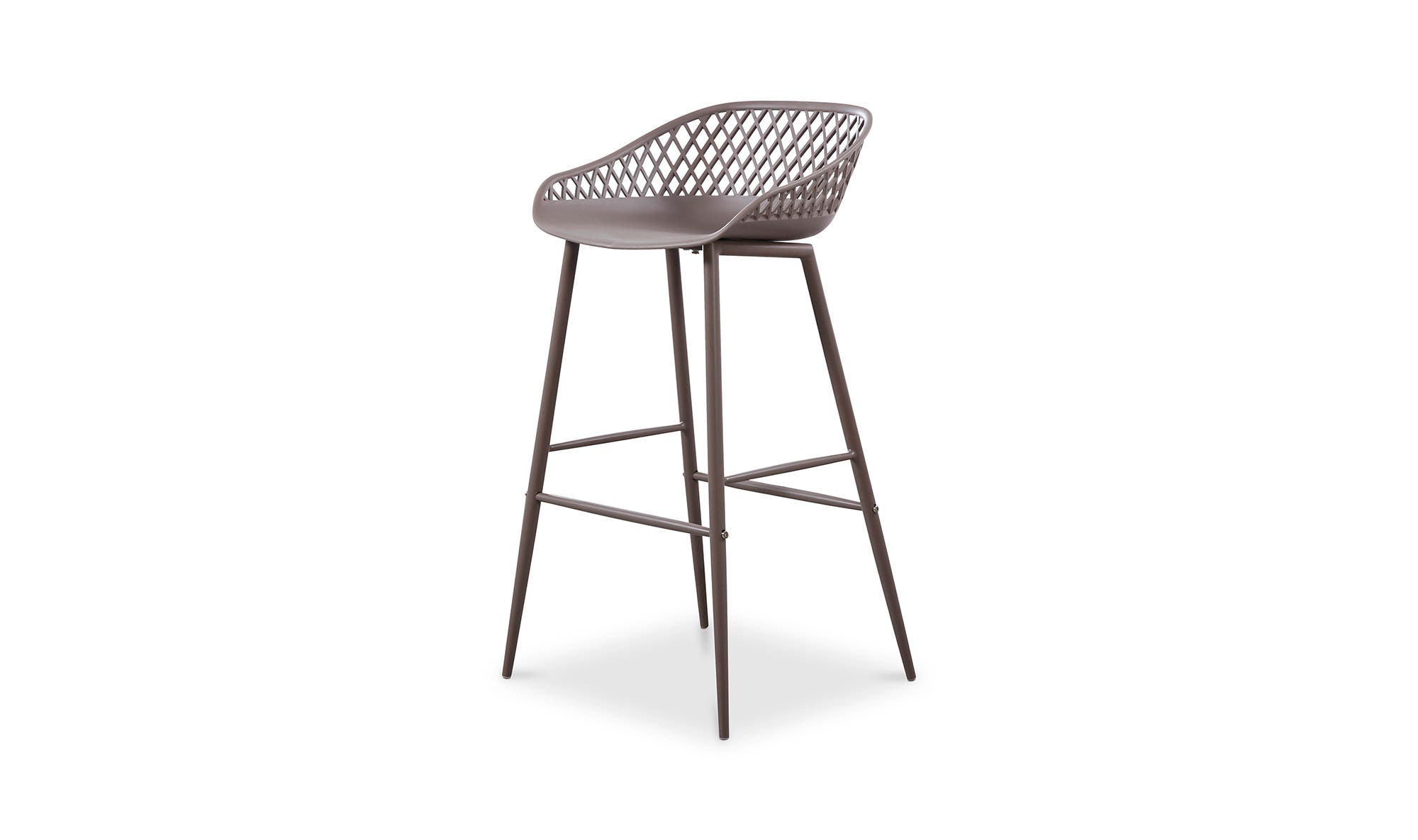 Moe's Piazza Contemporary Outdoor Barstool Set of 2 - Gray