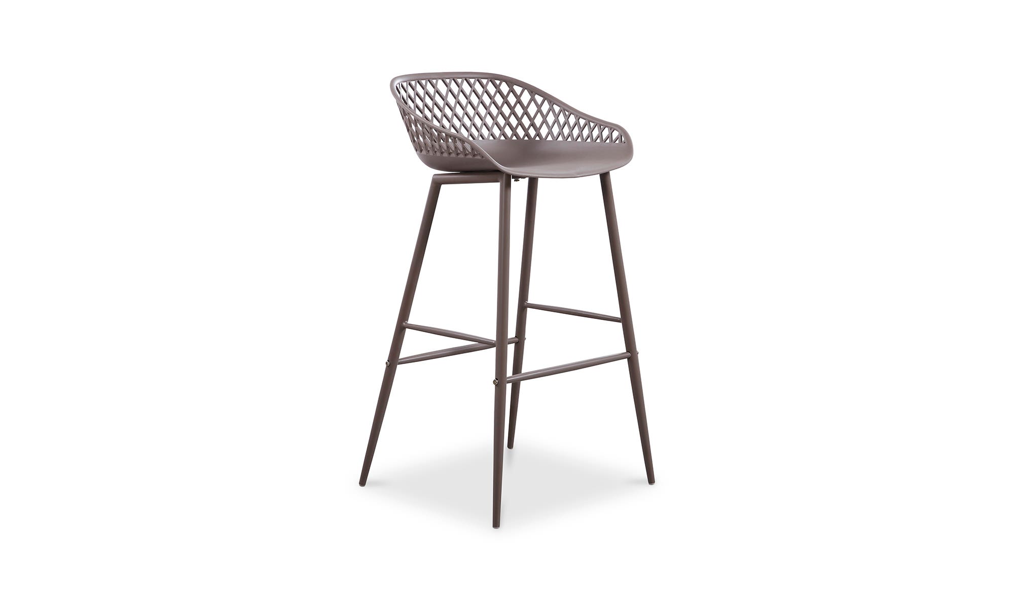 Moe's Piazza Contemporary Outdoor Barstool Set of 2 - Gray