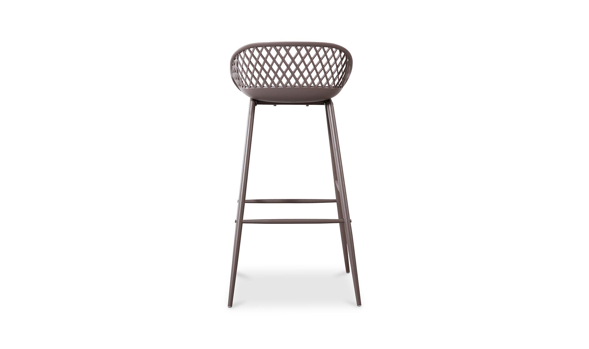 Moe's Piazza Contemporary Outdoor Barstool Set of 2 - Gray