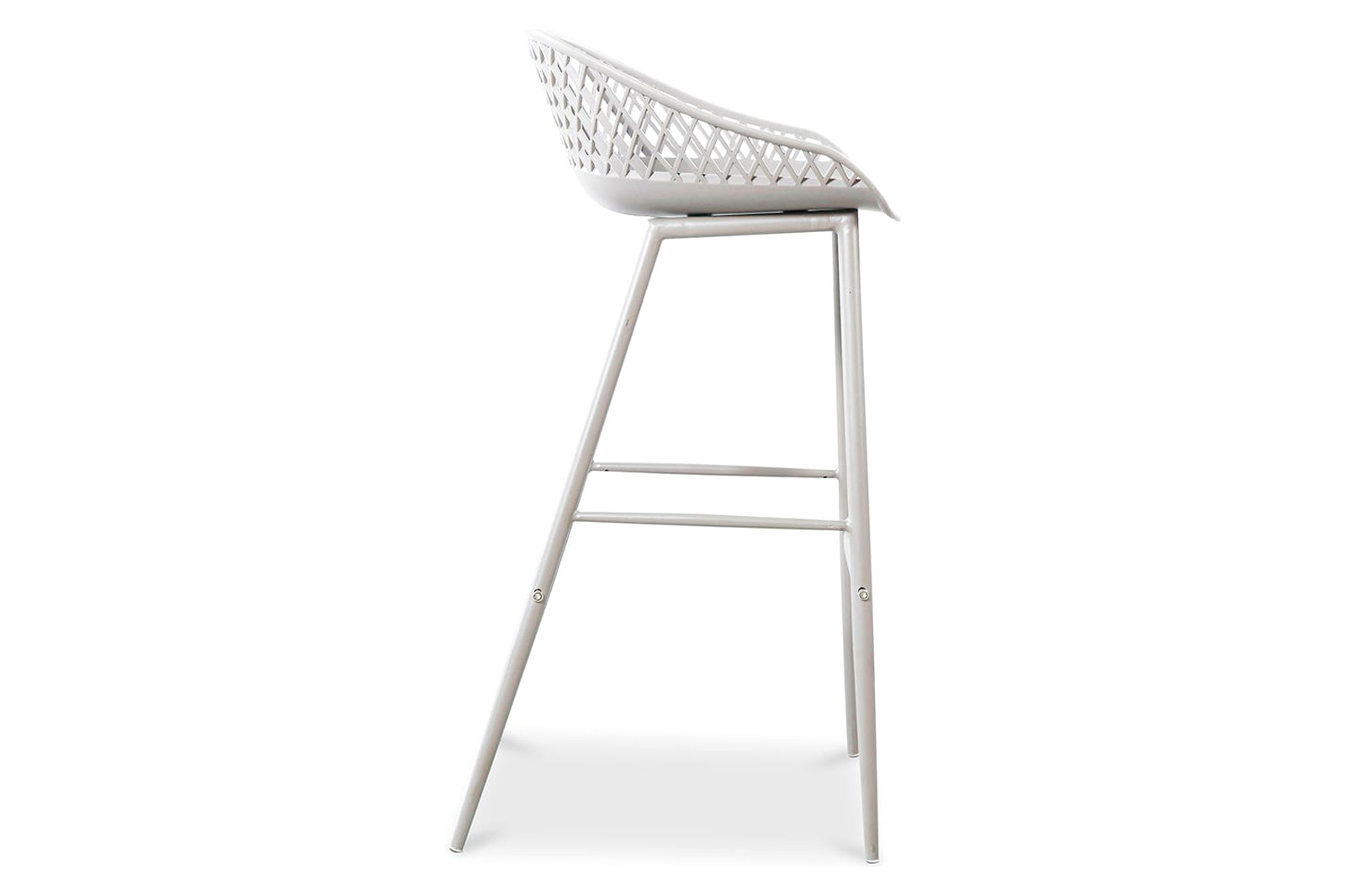 Moe's Piazza Outdoor Bar Stool Set of 2 - White