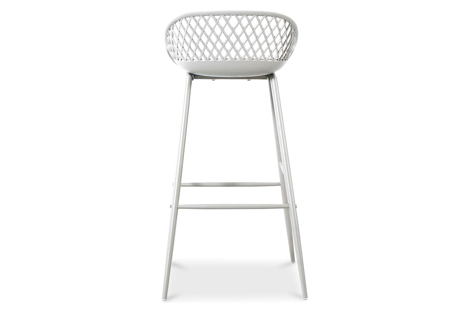 Moe's Piazza Outdoor Bar Stool Set of 2 - White