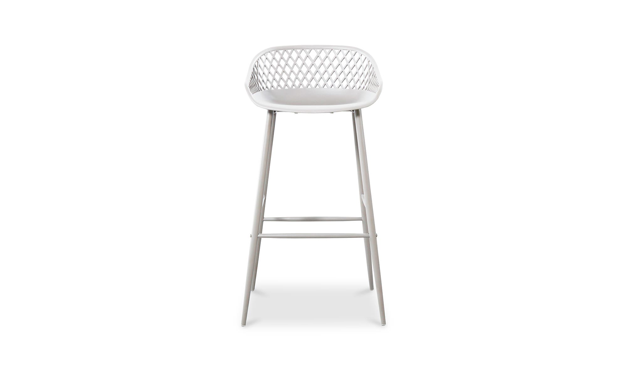 Moe's Piazza Contemporary Outdoor Barstool Set of 2 - White