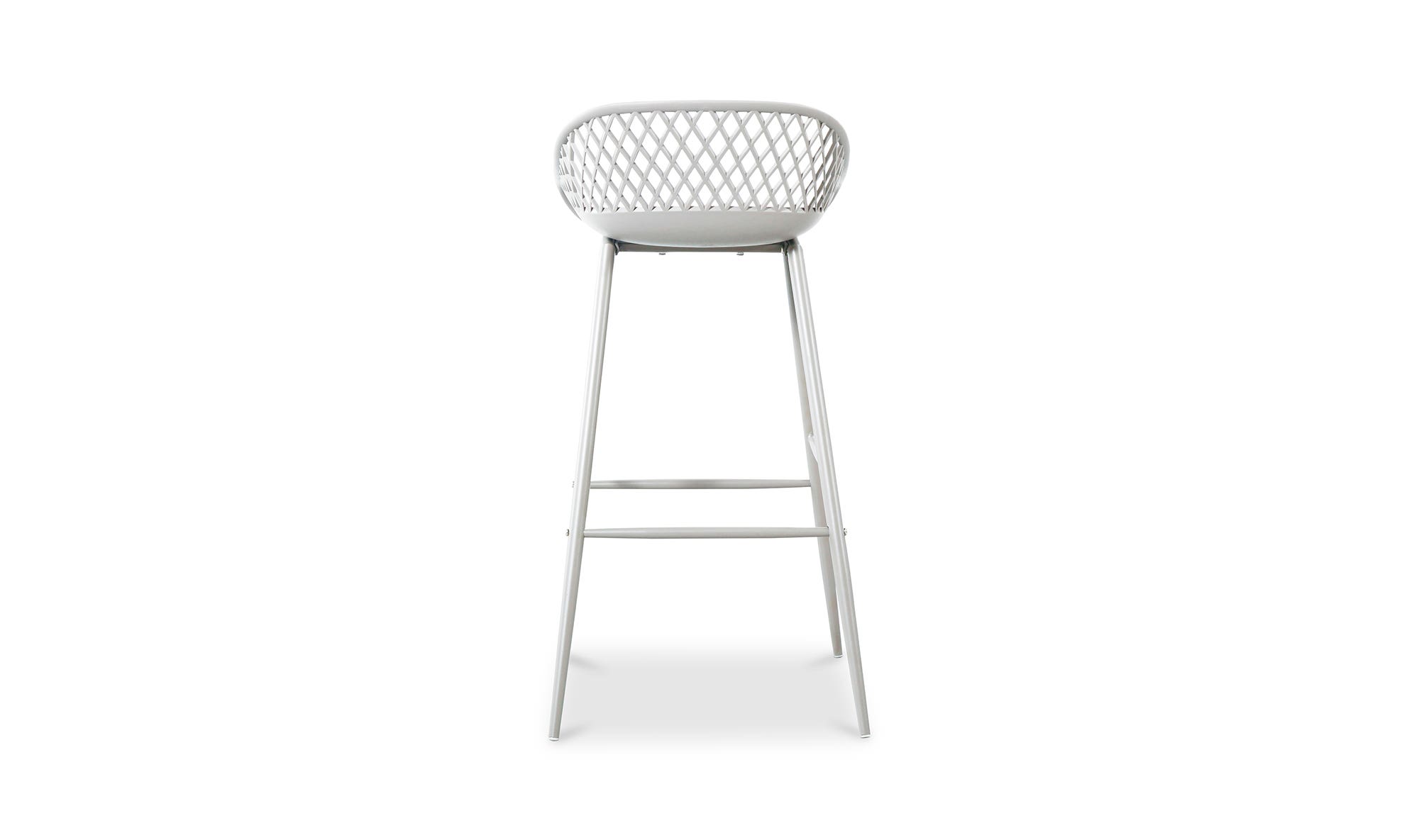 Moe's Piazza Contemporary Outdoor Barstool Set of 2 - White