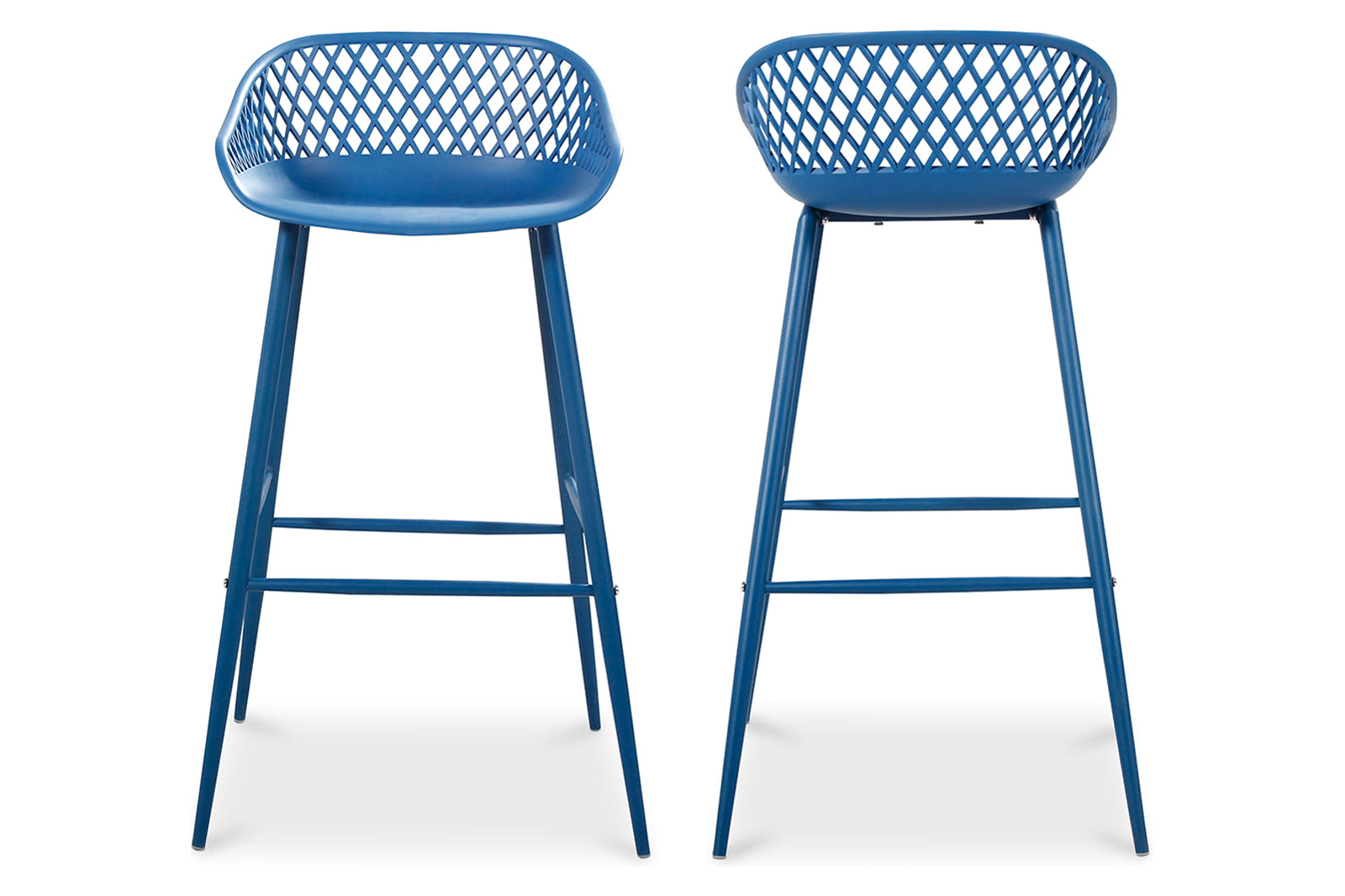 Moe's Piazza Outdoor Bar Stool Set of 2 - Blue