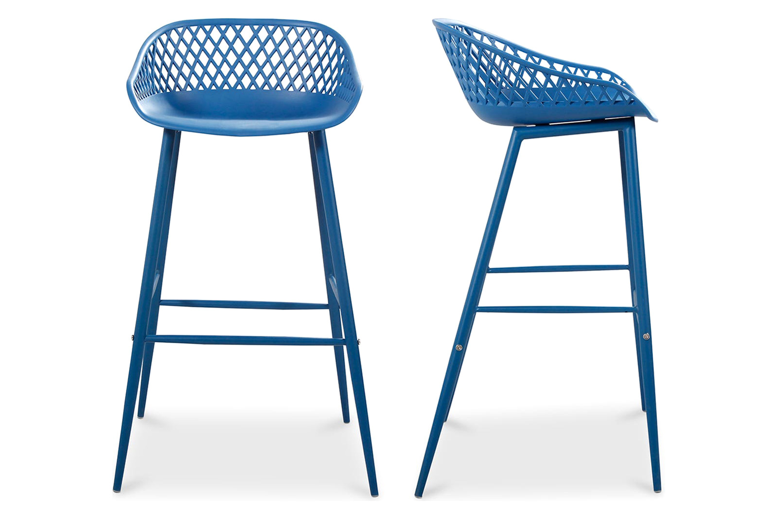 Moe's Piazza Outdoor Bar Stool Set of 2 - Blue