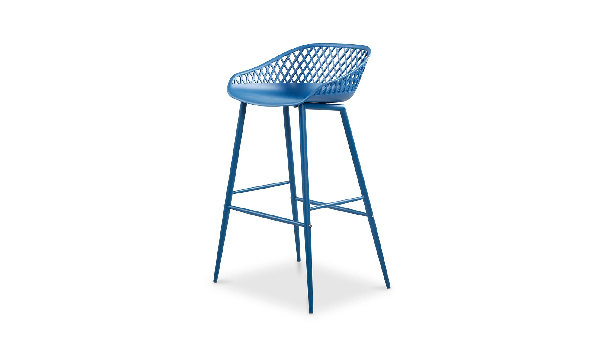 Moe's Piazza Contemporary Outdoor Barstool Set of 2 - Blue