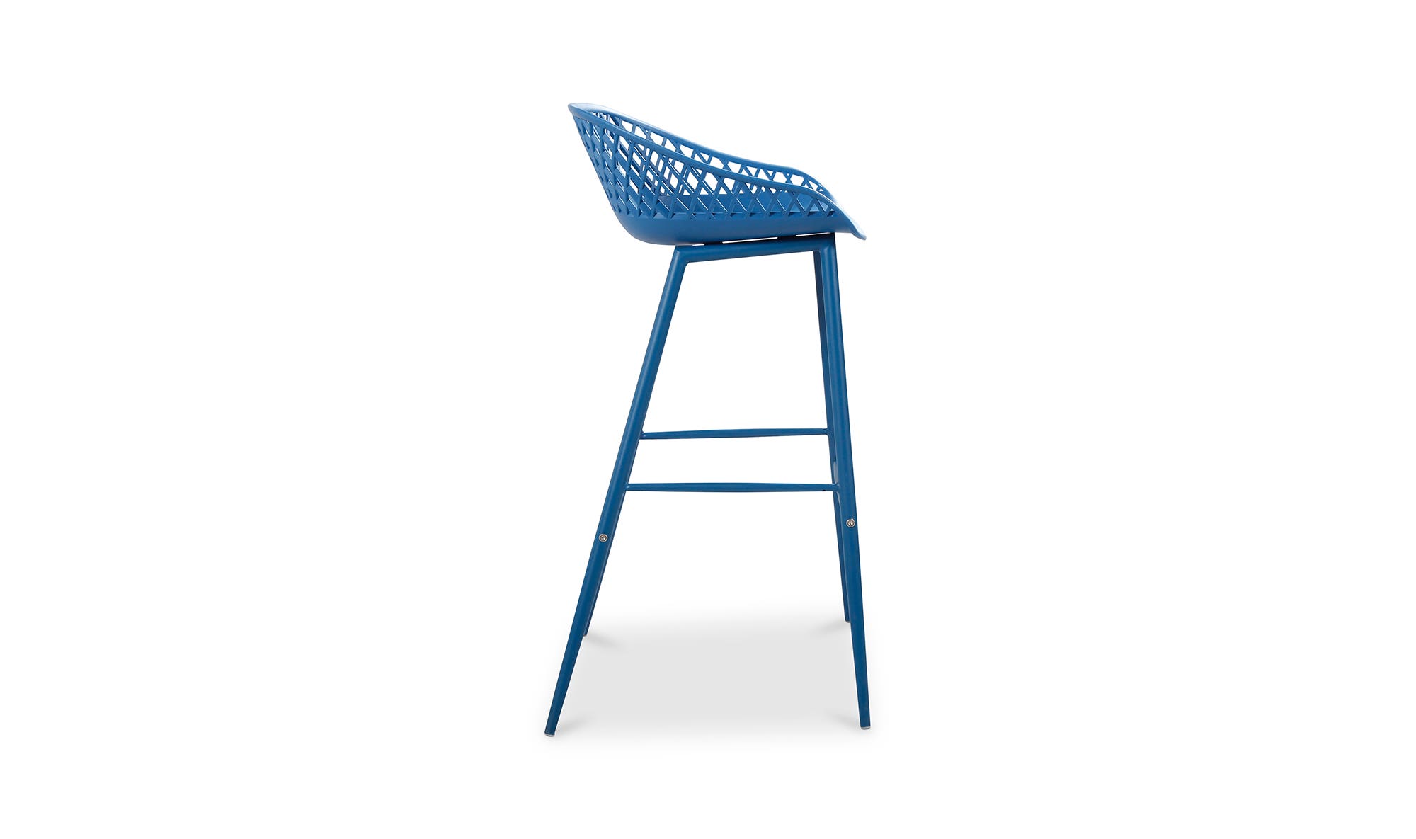 Moe's Piazza Contemporary Outdoor Barstool Set of 2 - Blue