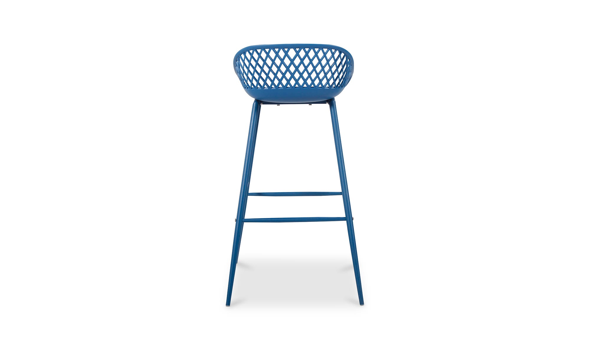 Moe's Piazza Contemporary Outdoor Barstool Set of 2 - Blue