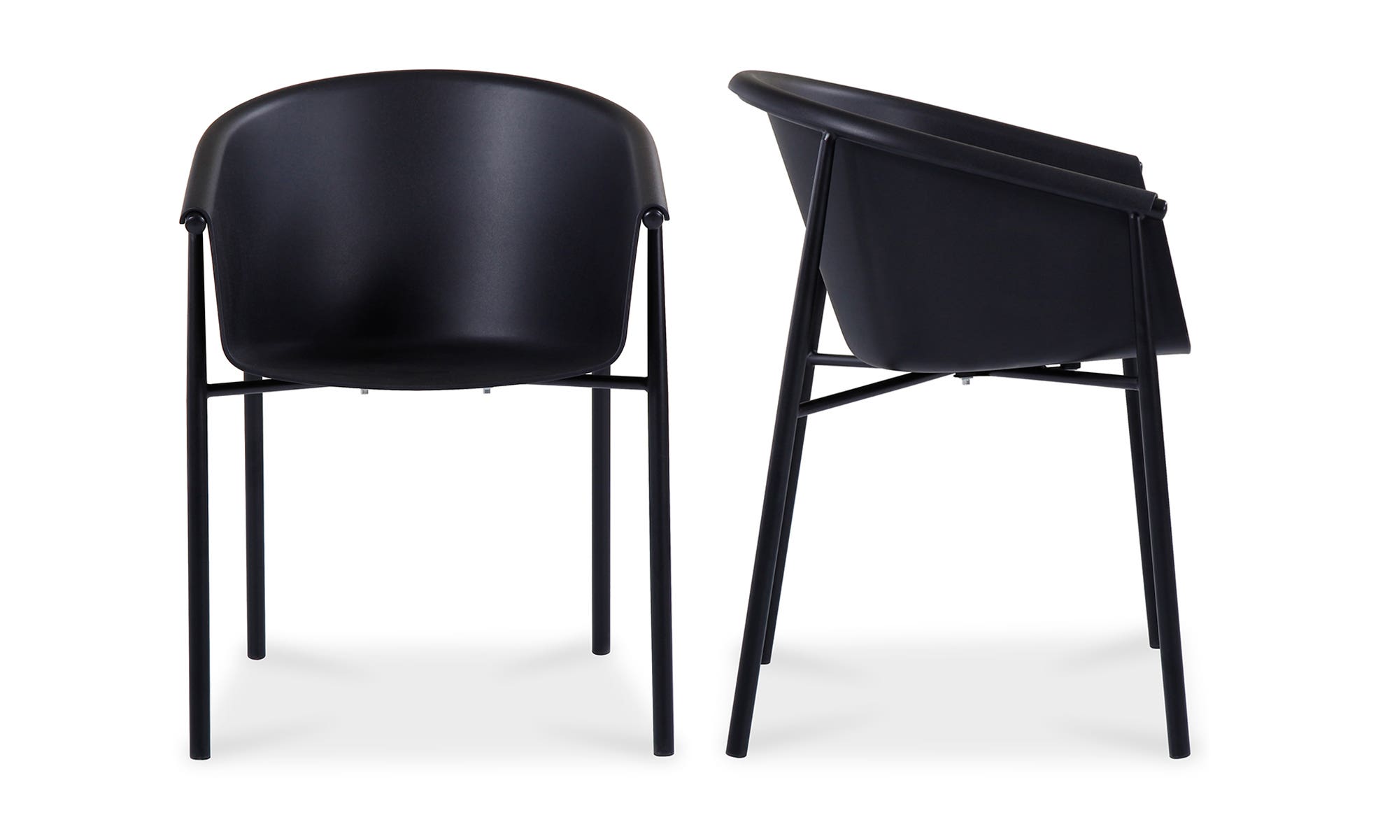 Moe's - Shindig Contemporary Dining Chair Set of 2 in Black