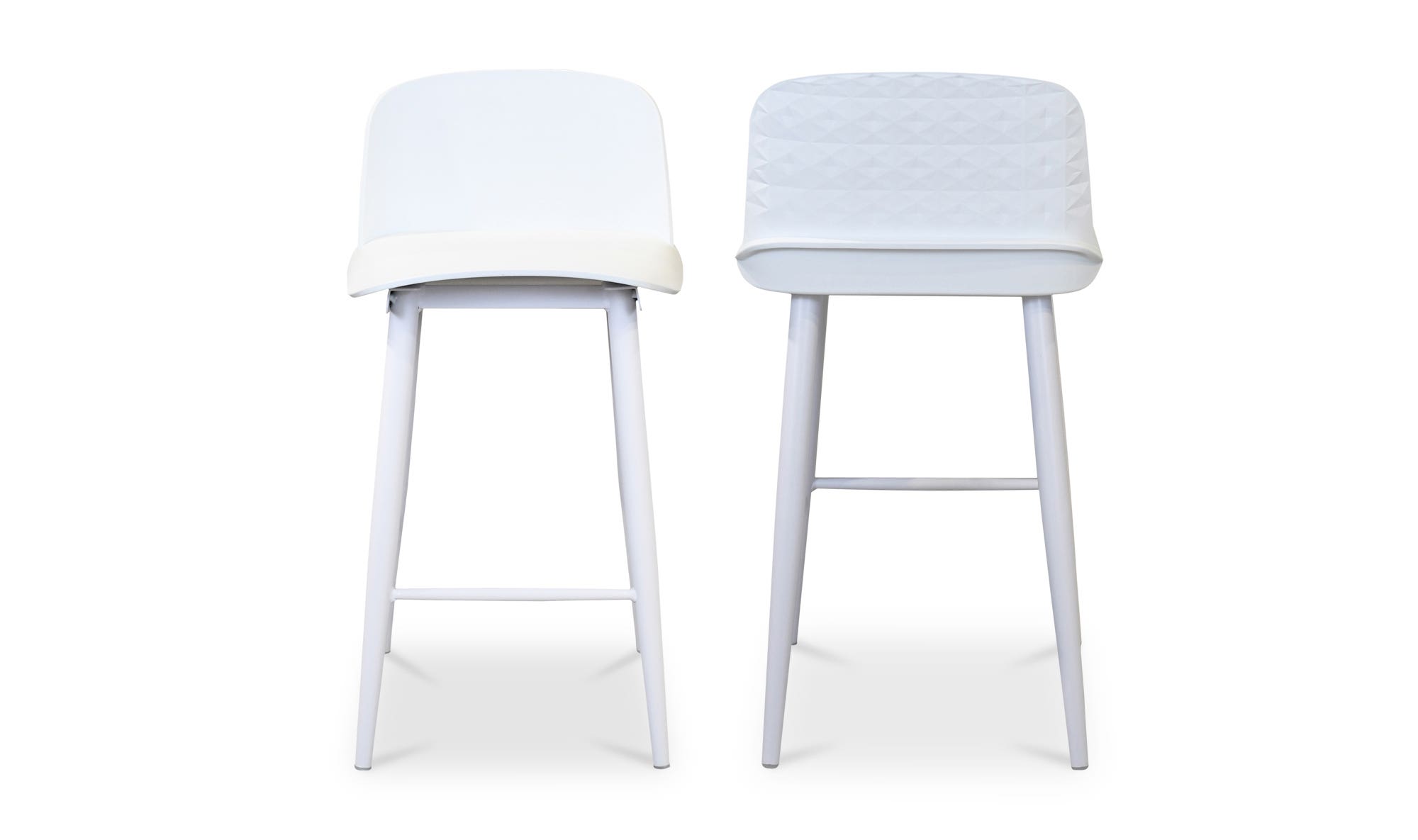 Moe's Looey Contemporary Counter Stool Set of 2 - White