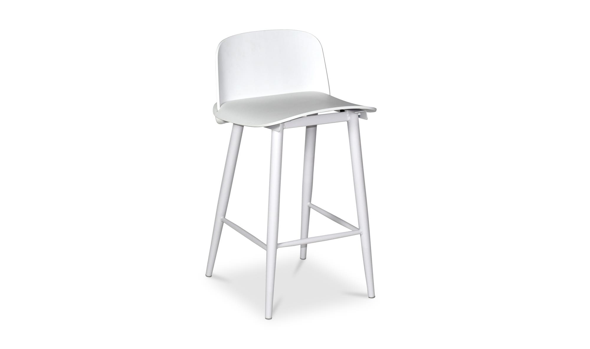 Moe's Looey Contemporary Counter Stool Set of 2 - White