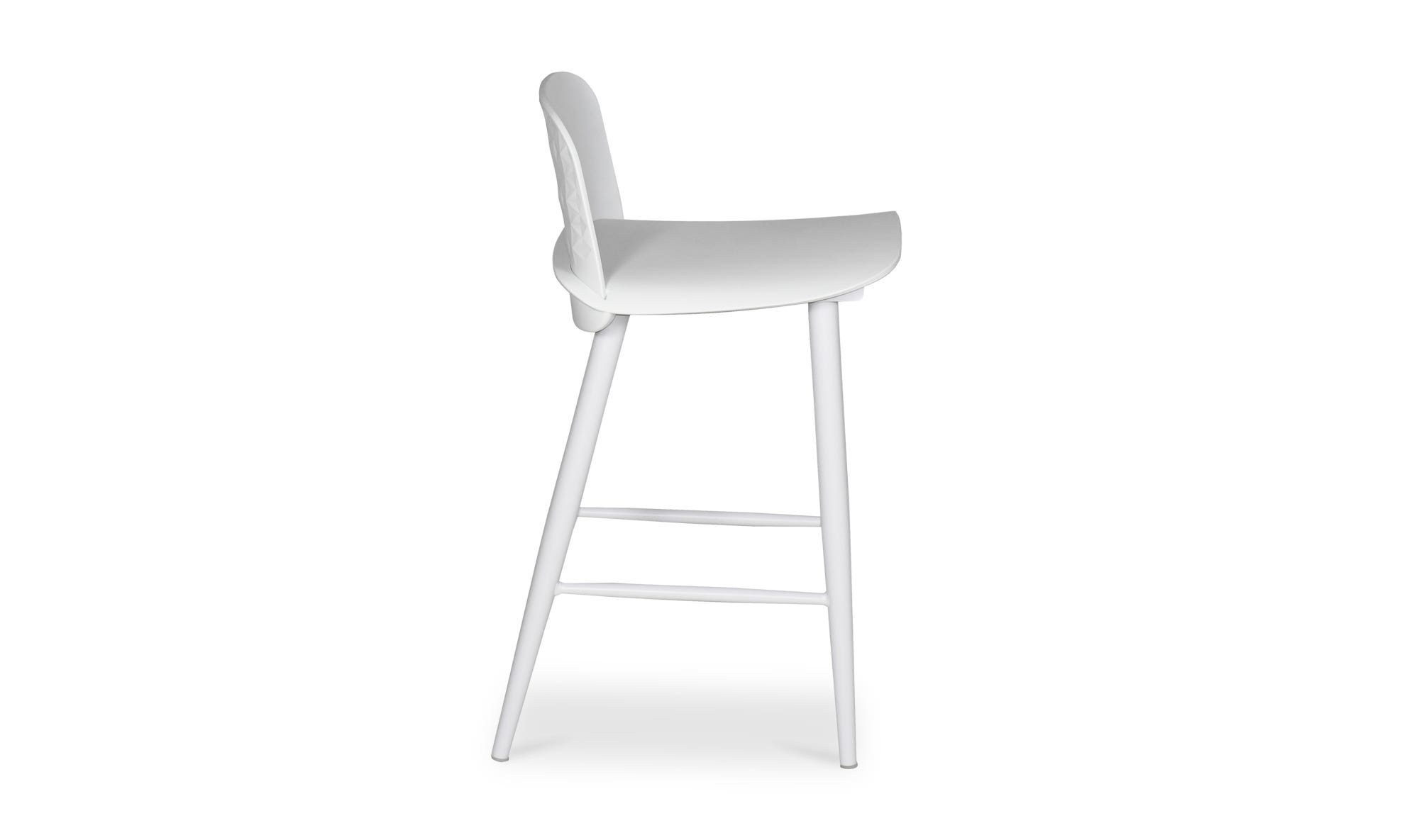 Moe's Looey Contemporary Counter Stool Set of 2 - White