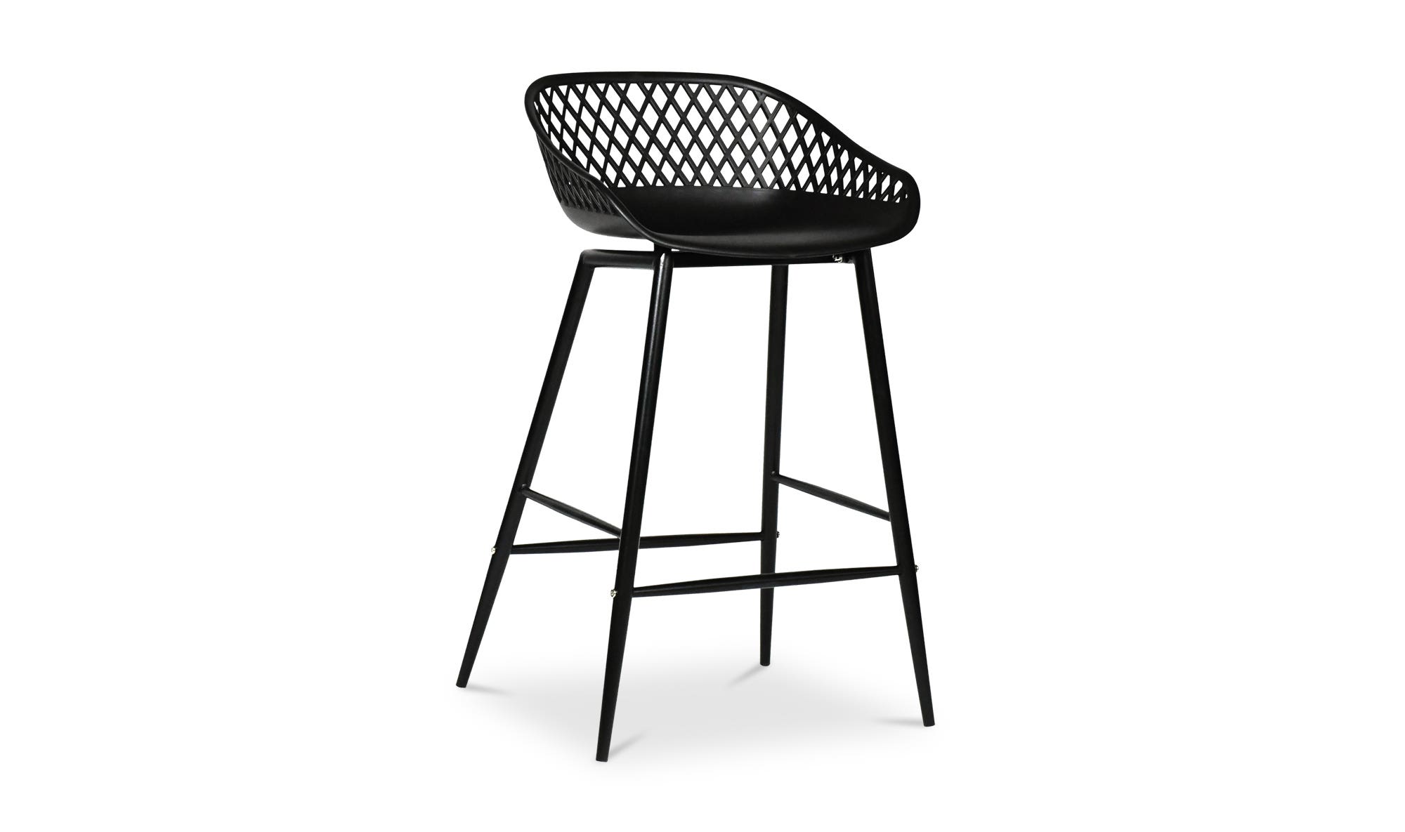 Moe's Piazza Contemporary Counter Stool Set of 2 - Black