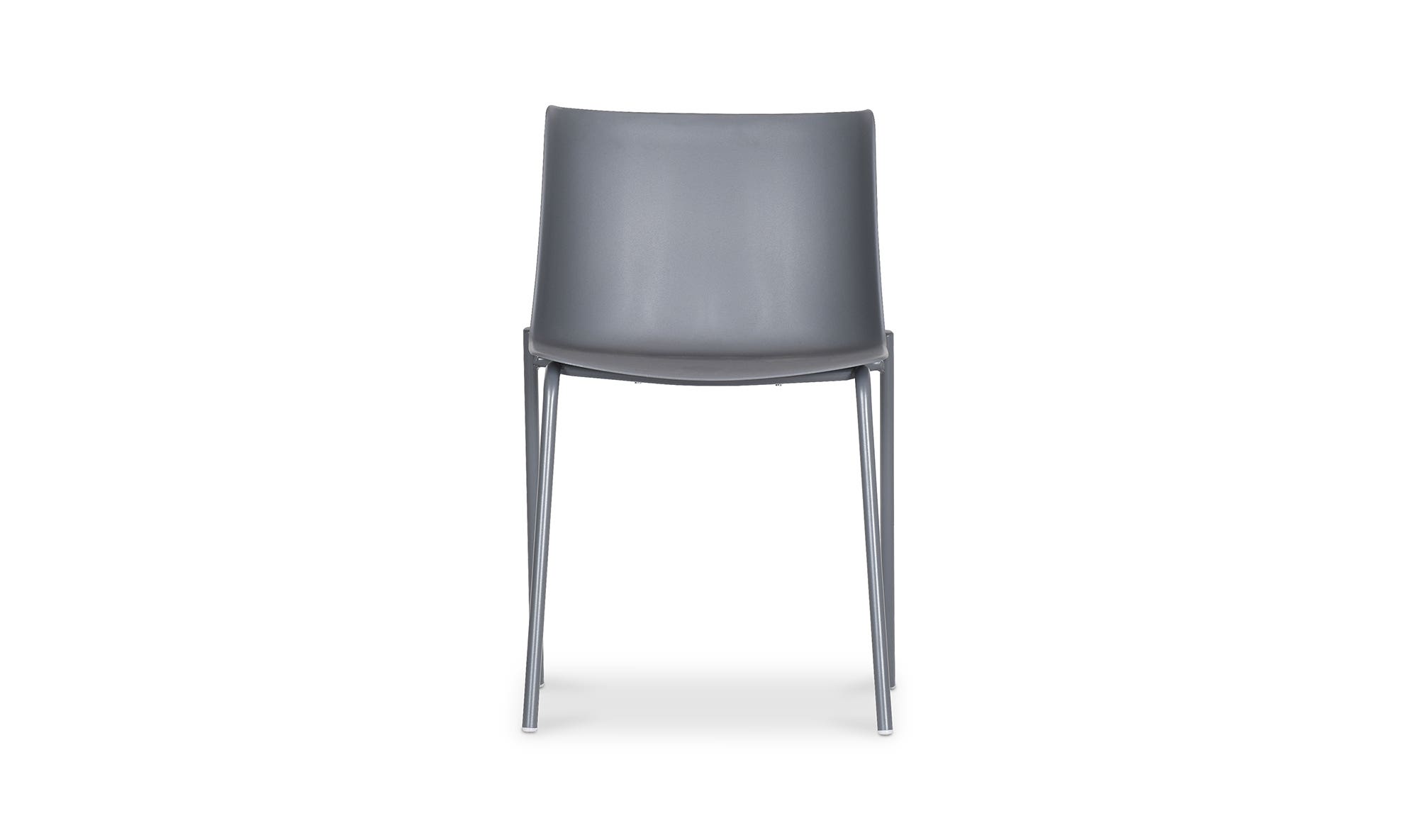 Moe's Silla Contemporary Dining Chair Set of 2 - Charcoal Gray