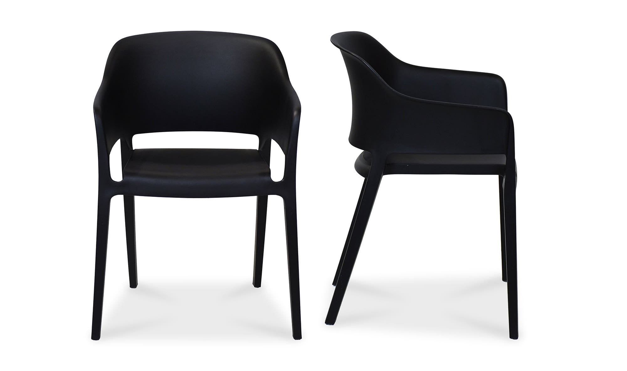 Moe's Faro Modern Dining Chair Set of 2 - Black