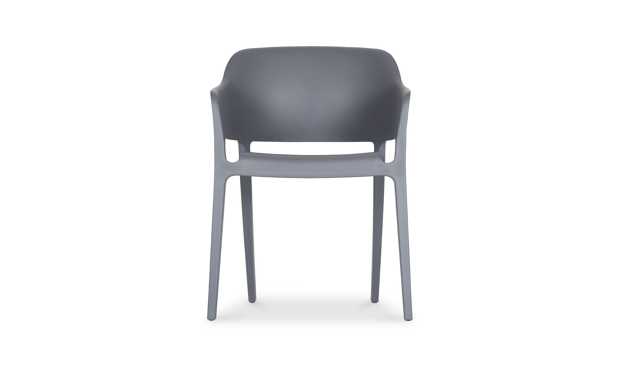 Moe's Faro Modern Dining Chair Set of 2 - Charcoal Gray