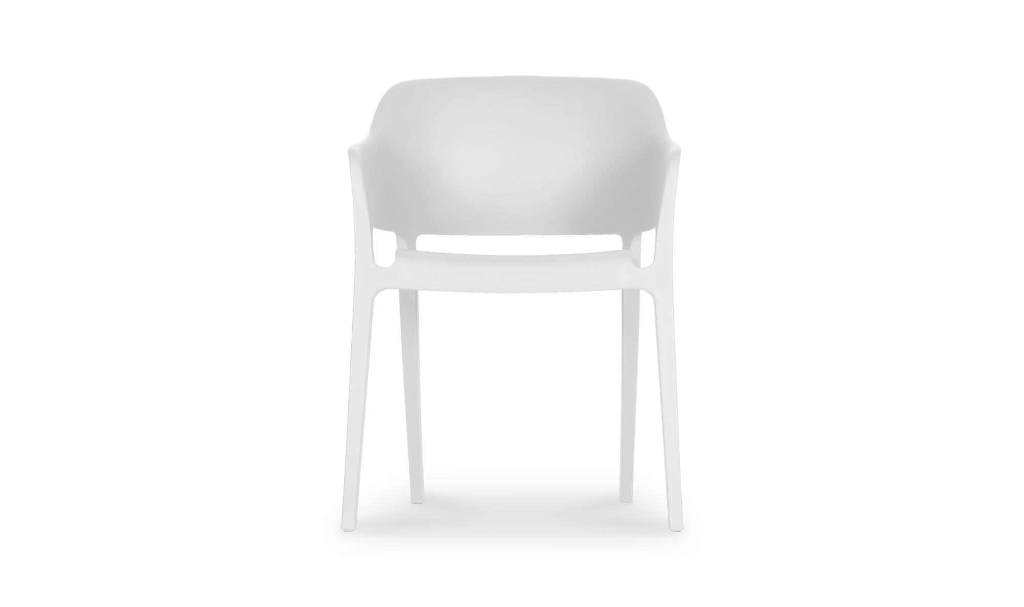 Moe's Faro Modern Dining Chair Set of 2 - White