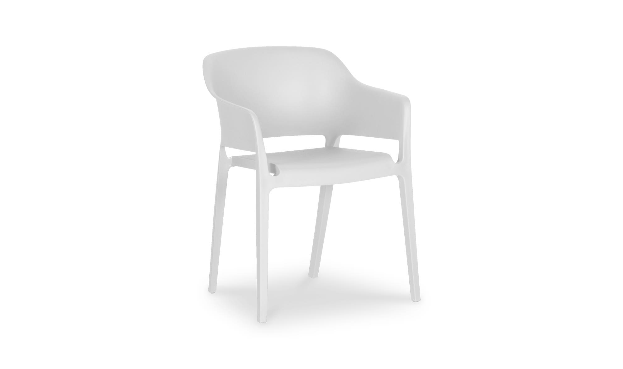 Moe's Faro Modern Dining Chair Set of 2 - White