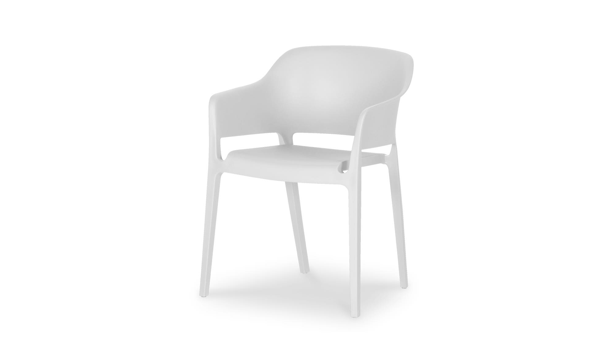 Moe's Faro Modern Dining Chair Set of 2 - White