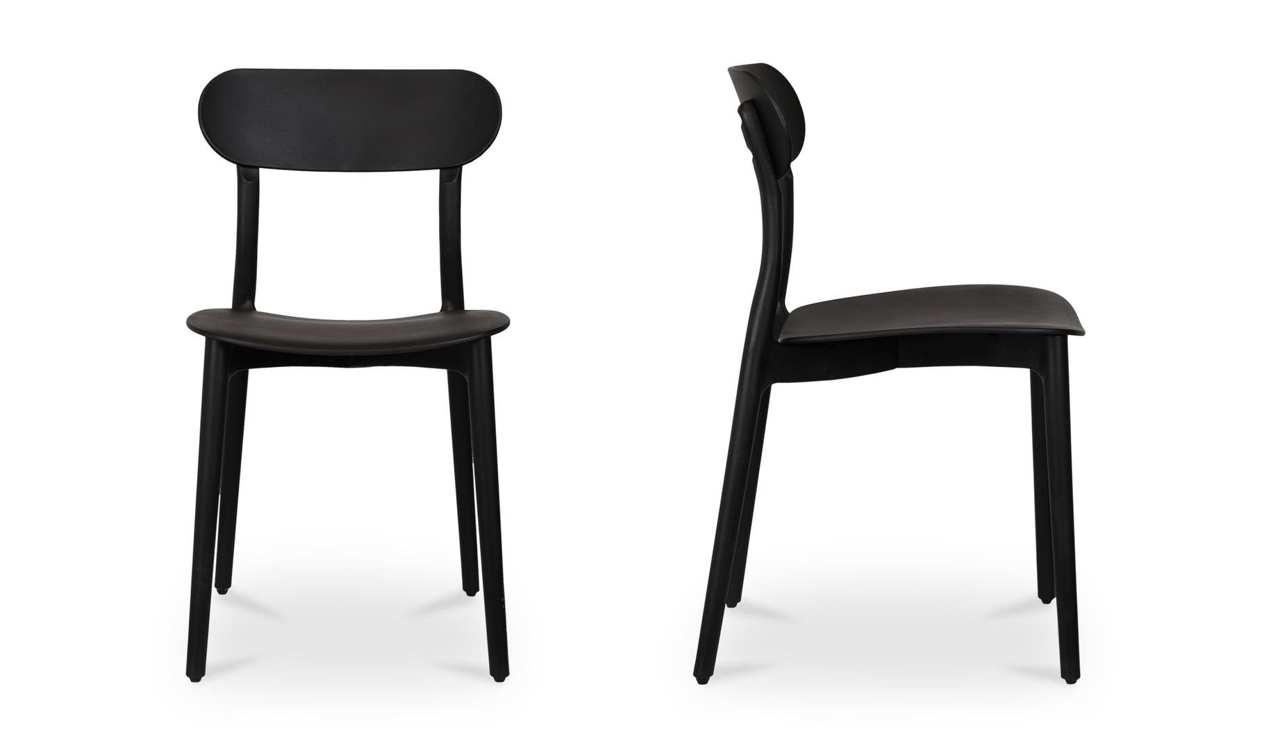 Moe's Kent Modern Dining Chair Set of 2 - Black