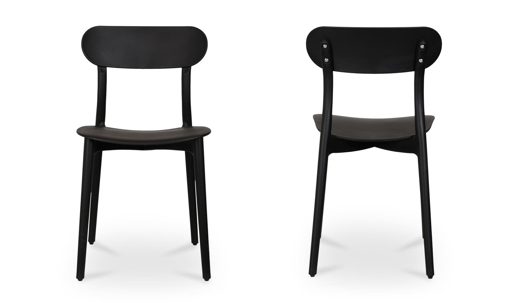 Moe's Kent Modern Dining Chair Set of 2 - Black