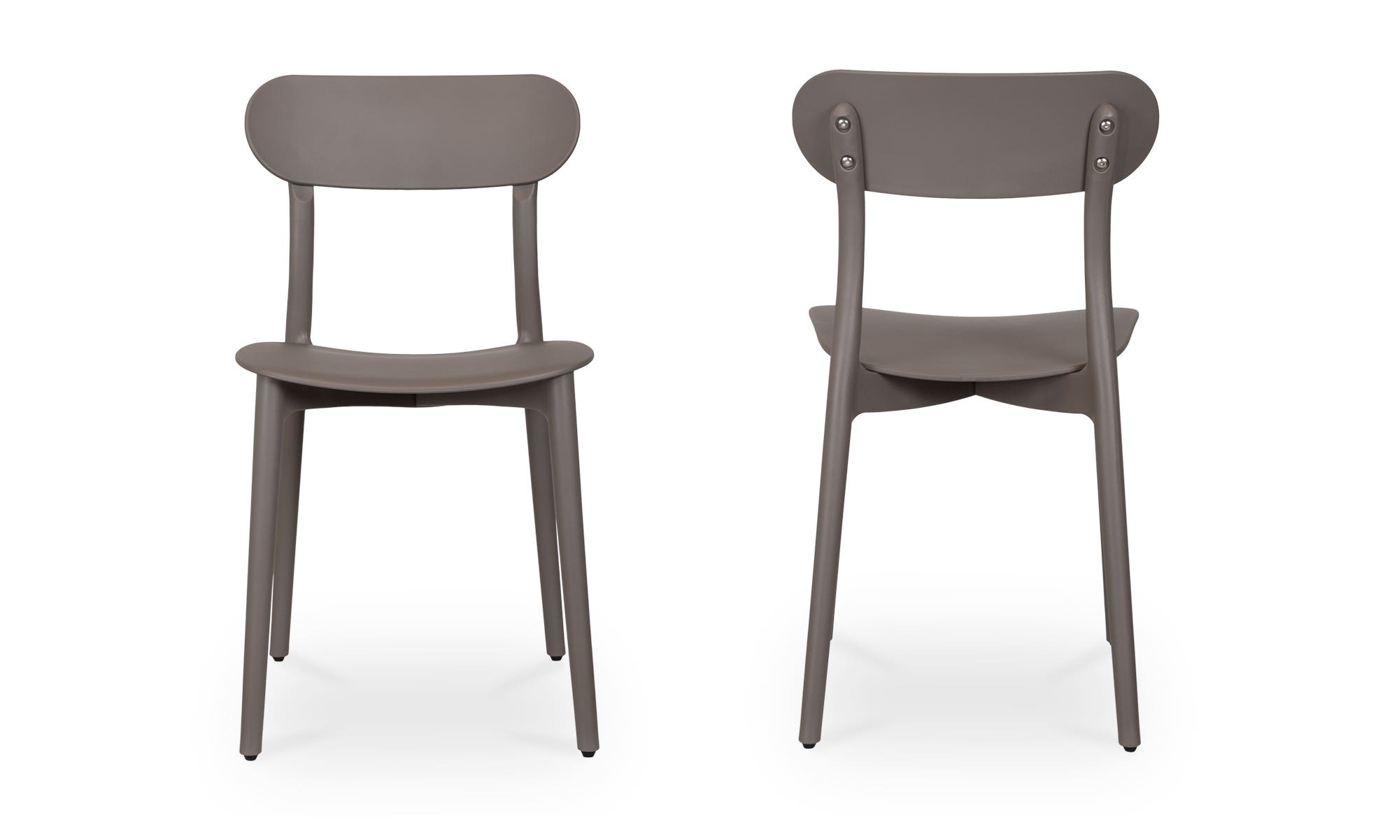 Moe's Kent Modern Dining Chair Set of 2 - Taupe