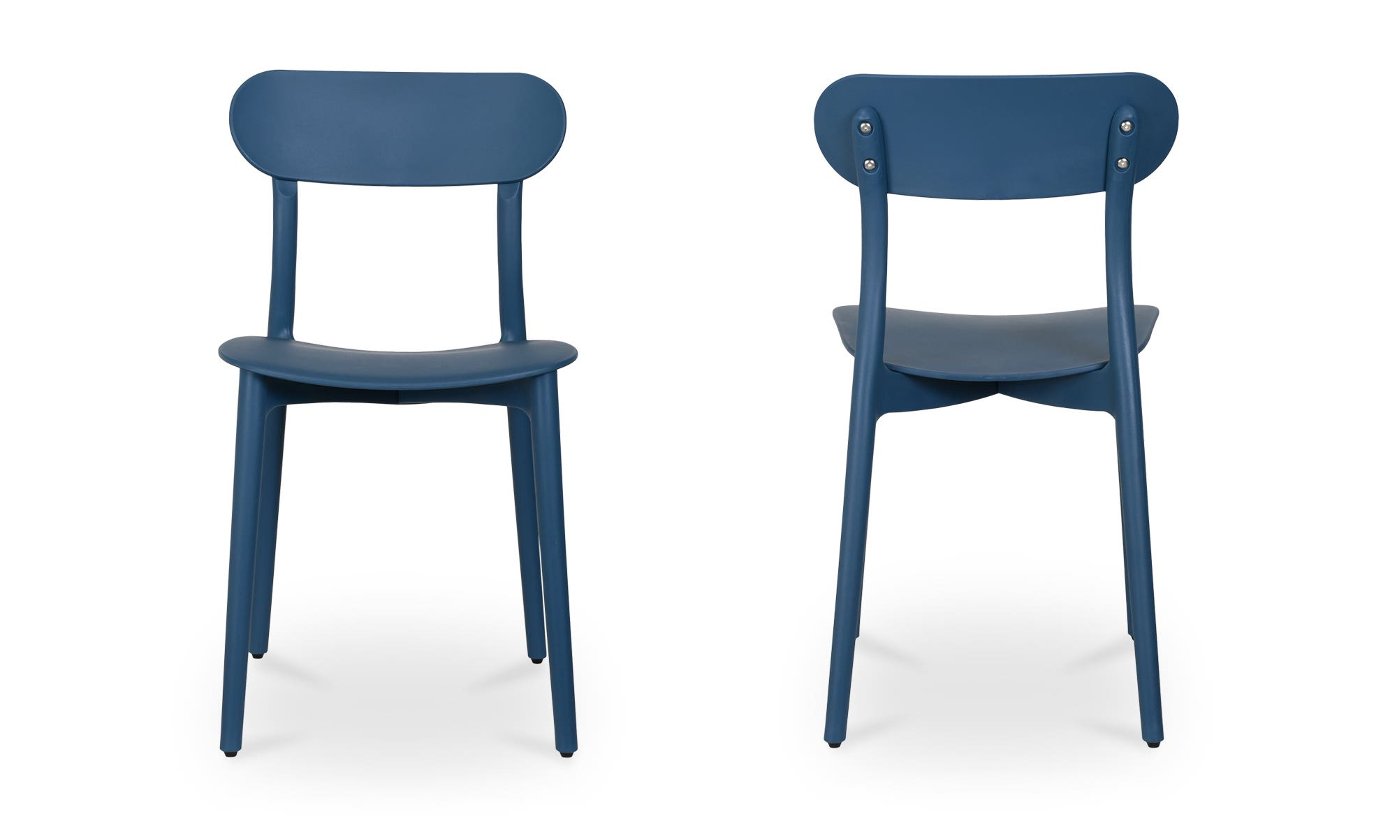 Moe's Kent Modern Dining Chair Set of 2 - Navy