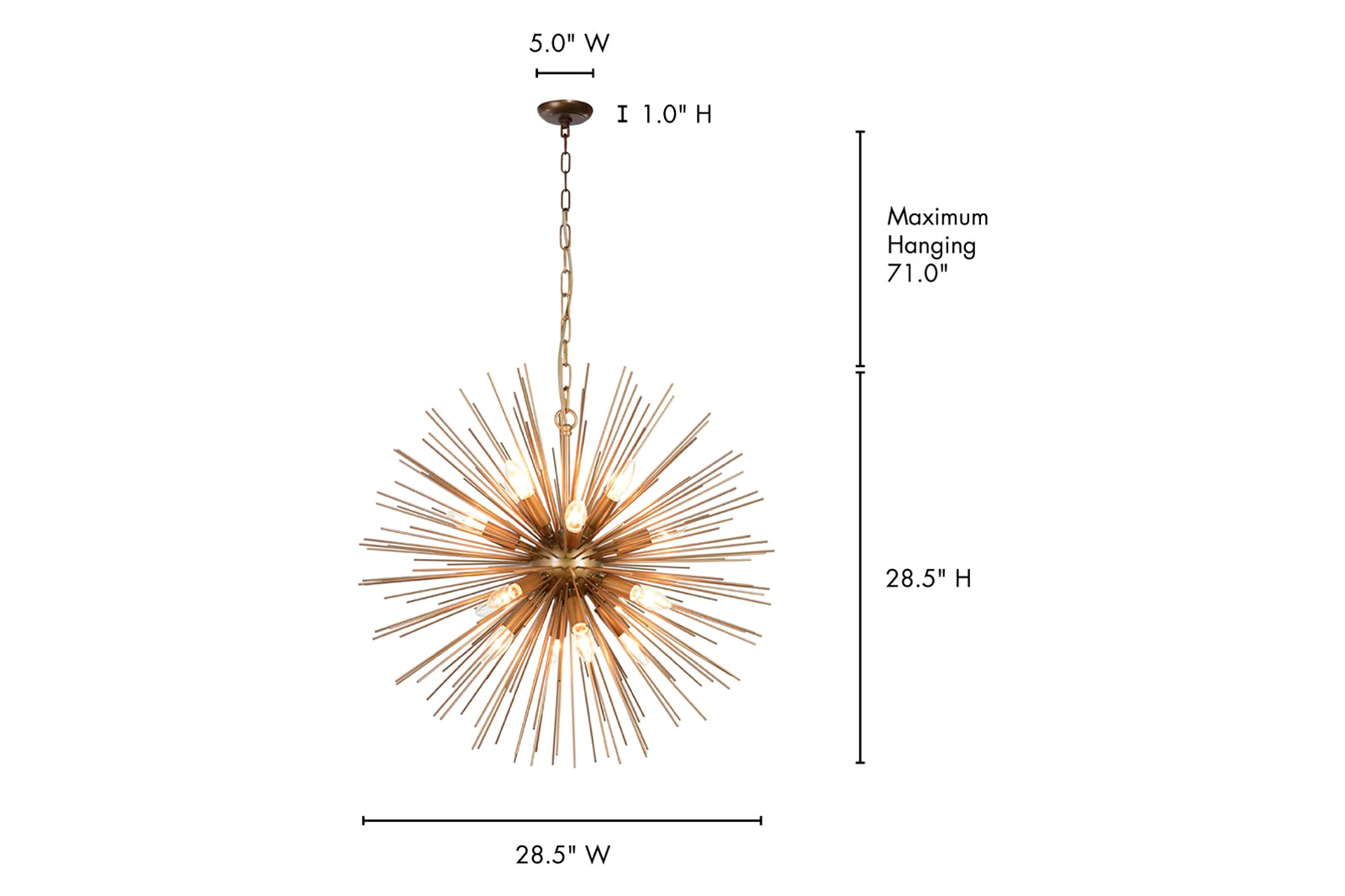 Moe's - Kepler Pendant Lamp in Brass