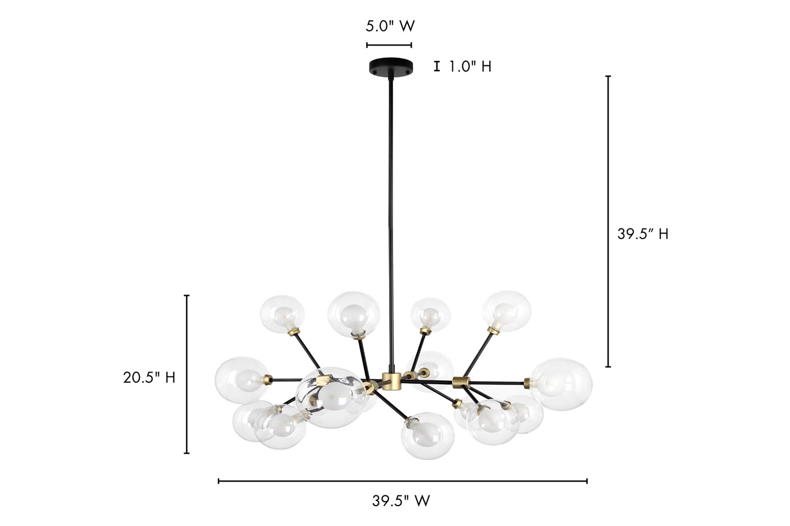 Moe's - Andromeda Pendant Light in Yellow